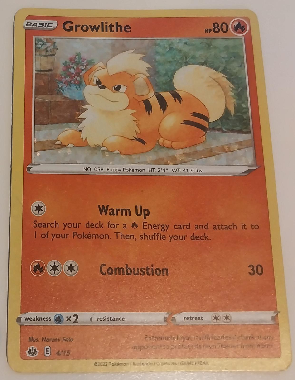 McDonalds 2022 Growlithe [Holo] Pokémon card